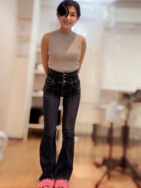 「AZUL by moussy（アズールバイマウジー）のアイテム」を使った、geckoさん（骨格ストレート・レディース・154cm）の夏コーディネート