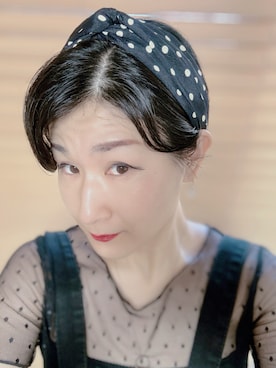 「アイテム（カチューシャ）」を使った、geckoさん（レディース・154cm）の夏コーディネート