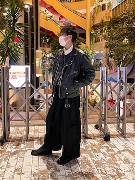 「SHINYAKOZUKA（シンヤコヅカ）のアイテム（スラックス）」を使った、たちゃん《相互フォロー》さん（メンズ・172cm）の秋コーディネート