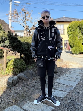 「アイテム（ジャケット/アウター）」を使った、BHたかちゃんさん（メンズ・162cm）の秋コーディネート