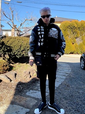 「アイテム（サングラス）」を使った、kijinさん（メンズ・162cm）の冬コーディネート