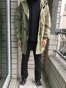 「PULL&BEAR（プルアンドベア）のアイテム（ジャケット/アウター）」を使った、Ivano Shiehさん（メンズ・178cm）の冬コーディネート
