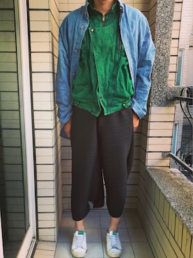 「SPORT B.のアイテム」を使った、Ivano Shiehさん（メンズ・178cm）の夏コーディネート