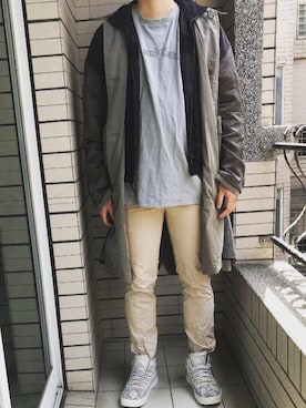 「HUGO BOSS（ヒューゴボス）のアイテム（ジャケット/アウター）」を使った、Ivano Shiehさん（メンズ・178cm）の春コーディネート