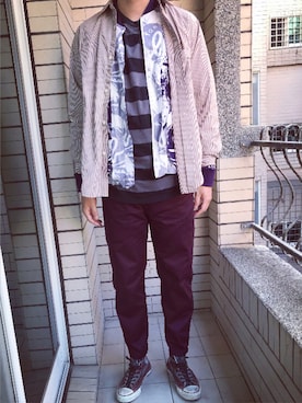「SPORT B.のアイテム」を使った、Ivano Shiehさん（メンズ・178cm）の秋コーディネート