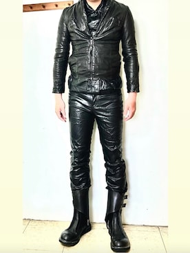 「Rick Owens（リックオウエンス）のアイテム」を使った、Ivano Shiehさん（メンズ・178cm）の夏コーディネート