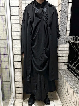 「MM6 Maison Margiela（ｴﾑｴﾑｼｯｸｽ ﾒｿﾞﾝ ﾏﾙｼﾞｪﾗ）のアイテム（パンツ）」を使った、Ivano Shiehさん（メンズ・178cm）の冬コーディネート