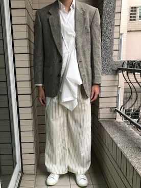 「SPORT B.のアイテム」を使った、Ivano Shiehさん（メンズ・178cm）の夏コーディネート