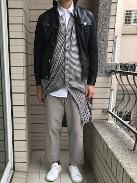 「SPORT B.のアイテム」を使った、Ivano Shiehさん（メンズ・178cm）の夏コーディネート