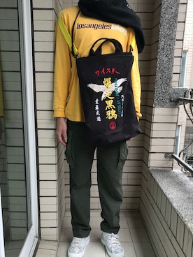 「Paul Frank（ポールフランク）のアイテム」を使った、Ivano Shiehさん（メンズ・178cm）の冬コーディネート