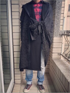 「SPORT B.のアイテム」を使った、Ivano Shiehさん（メンズ・178cm）の秋コーディネート