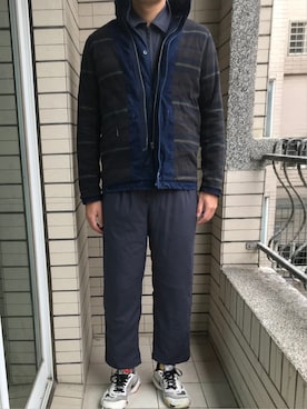 「GU（ジーユー）のアイテム（オールインワン・サロペット）」を使った、Ivano Shiehさん（メンズ・178cm）の夏コーディネート