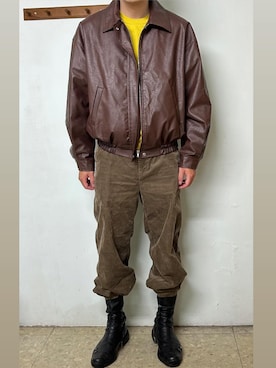 「CAROL CHRISTIAN POELL（キャロルクリスチャンポエル）のアイテム（ブーツ）」を使った、Ivano Shiehさん（メンズ・178cm）の春コーディネート