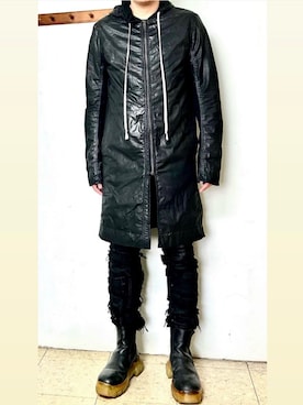 「Rick Owens（リックオウエンス）のアイテム」を使った、Ivano Shiehさん（メンズ・178cm）の夏コーディネート