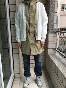 「PULL&BEAR（プルアンドベア）のアイテム（ジャケット/アウター）」を使った、Ivano Shiehさん（メンズ・178cm）の冬コーディネート