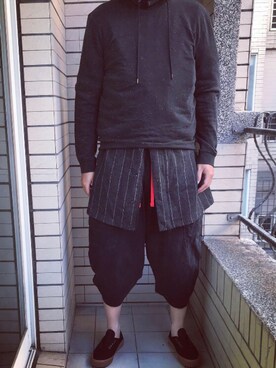 「SPORT B.のアイテム」を使った、Ivano Shiehさん（メンズ・178cm）の夏コーディネート