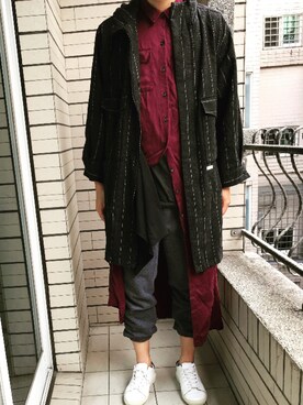 「SPORT B.のアイテム」を使った、Ivano Shiehさん（メンズ・178cm）の秋コーディネート