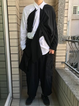 「MUSE（ミューズ）のアイテム」を使った、Ivano Shiehさん（メンズ・178cm）の夏コーディネート