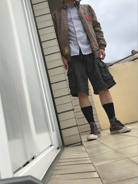 「LRG（エルアールジー）のアイテム」を使った、Ivano Shiehさん（メンズ・178cm）の秋コーディネート