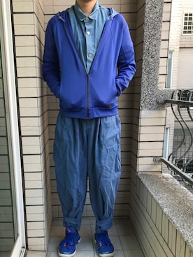 「MUSE（ミューズ）のアイテム」を使った、Ivano Shiehさん（メンズ・178cm）の夏コーディネート