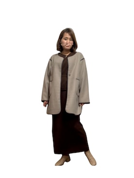 「秋トレンド2021」｜「アイテム（ノーカラージャケット）」を使った、sachiwear624さん（レディース・156cm）の秋コーディネート