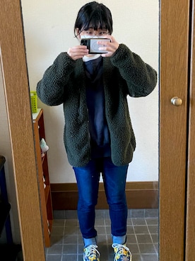 「アイテム（デニムパンツ、その他）」を使った、kimidoriさん（レディース・148cm）の秋コーディネート