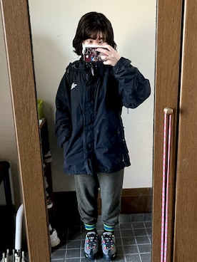 「northface」｜「アイテム（スウェットパンツ）」を使った、kimidoriさん（レディース・148cm）の秋コーディネート