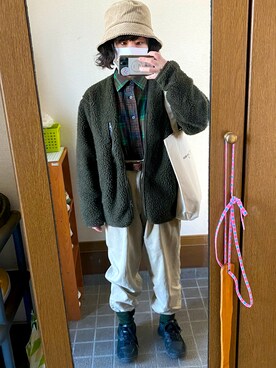 「ラコステ」｜「アイテム（ブルゾン）」を使った、kimidoriさん（レディース・148cm）の冬コーディネート