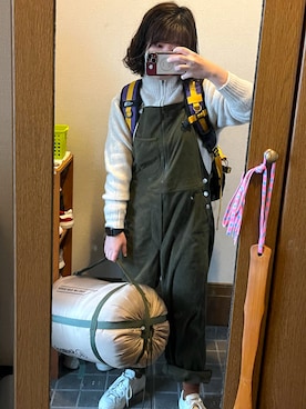 「no brand（ノーブランド）のアイテム（サロペット/オーバーオール）」を使った、kimidoriさん（レディース・148cm）の秋コーディネート