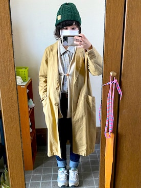 「アイテム（デニムパンツ、その他）」を使った、kimidoriさん（レディース・148cm）の冬コーディネート