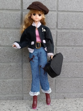 「アイテム（ブルゾン）」を使った、やんちゃっちゃんさん（レディース・165cm・10代）の冬コーディネート