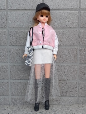 「アイテム（ブルゾン）」を使った、やんちゃっちゃんさん（レディース・165cm・10代）の秋コーディネート