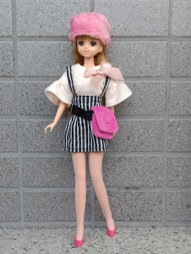 「Handmade（ハンドメイド）のアイテム（帽子）」を使った、やんちゃっちゃんさん（レディース・165cm）の冬コーディネート