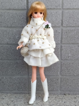 「アイテム（ニット/セーター）」を使った、やんちゃっちゃんさん（レディース・165cm・10代）の冬コーディネート