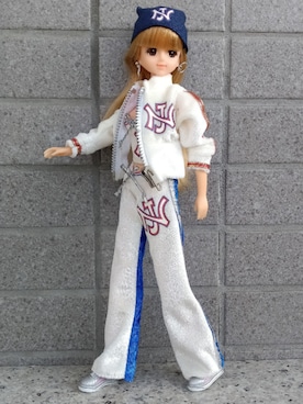 「アイテム（セットアップ）」を使った、やんちゃっちゃんさん（レディース・165cm）の冬コーディネート