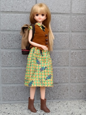 「アイテム（ワンピース）」を使った、やんちゃっちゃんさん（レディース・165cm・10代）の秋コーディネート