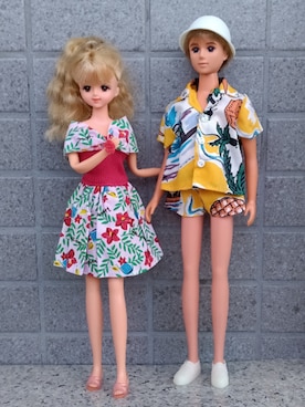 「アイテム（セットアップ）」を使った、やんちゃっちゃんさん（レディース・165cm）の夏コーディネート