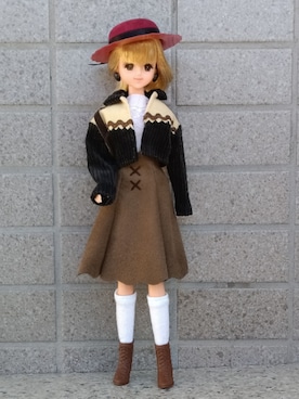 「アイテム（セットアップ）」を使った、やんちゃっちゃんさん（レディース・165cm）の秋コーディネート