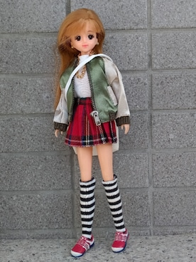 「スカジャン」｜やんちゃっちゃんさん（レディース・165cm）の冬コーディネート