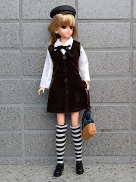 「TAKARAのアイテム（ローファー、ブラック系）」を使った、やんちゃっちゃんさん（レディース・165cm）の冬コーディネート