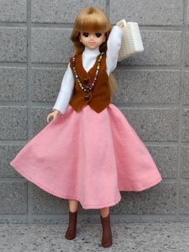 「kansai yamamoto（カンサイ ヤマモト）のアイテム（スカート、ピンク系）」を使った、やんちゃっちゃんさん（レディース・165cm）の春コーディネート