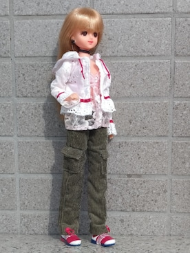 「アイテム（チョーカー）」を使った、やんちゃっちゃんさん（レディース・165cm）の秋コーディネート