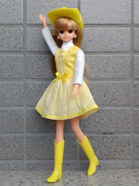 「RED SHOESのアイテム（ブーツ、イエロー系）」を使った、やんちゃっちゃんさん（レディース・165cm）の冬コーディネート