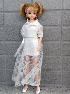 「TAKARAのアイテム（ピアス（両耳用）、ホワイト系）」を使った、やんちゃっちゃんさん（レディース・165cm）の春コーディネート