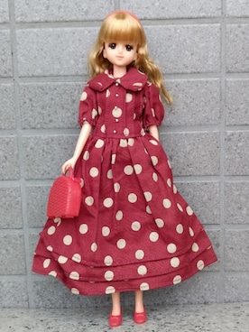 「アイテム（カチューシャ）」を使った、やんちゃっちゃんさん（レディース・165cm）の秋コーディネート