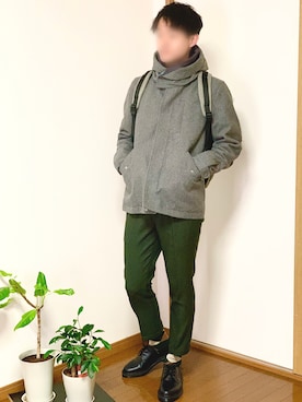 「green label relaxing（グリーンレーベルリラクシング）のアイテム（モッズコート）」を使った、tomsnowさん（メンズ・178cm）の冬コーディネート