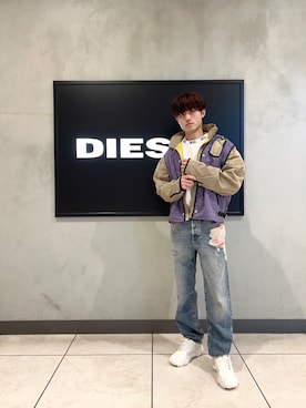 「DIESEL（ディーゼル）のアイテム（ブルゾン）」を使った、SHOTAさん（メンズ・173cm）の夏コーディネート