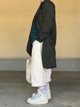 「NANO universe（ナノユニバース）のアイテム（チェスターコート）」を使った、Yasさん（メンズ・170cm）の春コーディネート