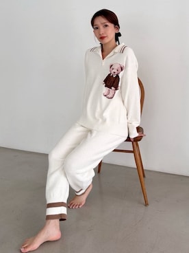「アイテム（ルームウェア）」を使った、SNIDEL HOMEさん（レディース・159cm）の秋コーディネート