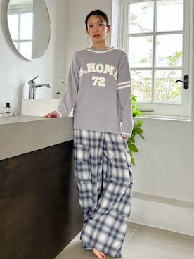 「アイテム（ルームウェア/パジャマ）」を使った、SNIDEL HOMEさん（レディース・159cm）の冬コーディネート